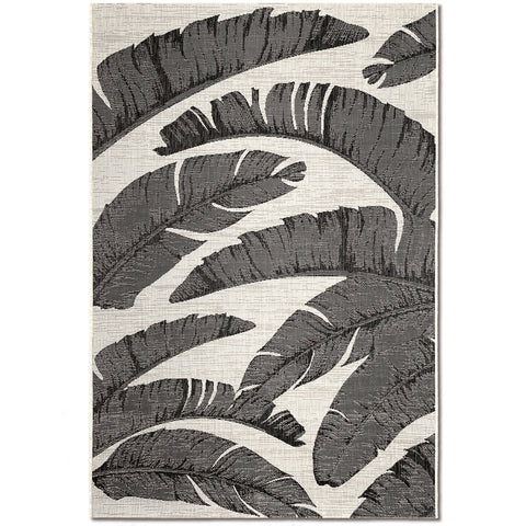Banana palm Indoor/Outdoor Rug (Charcoal) – Equator