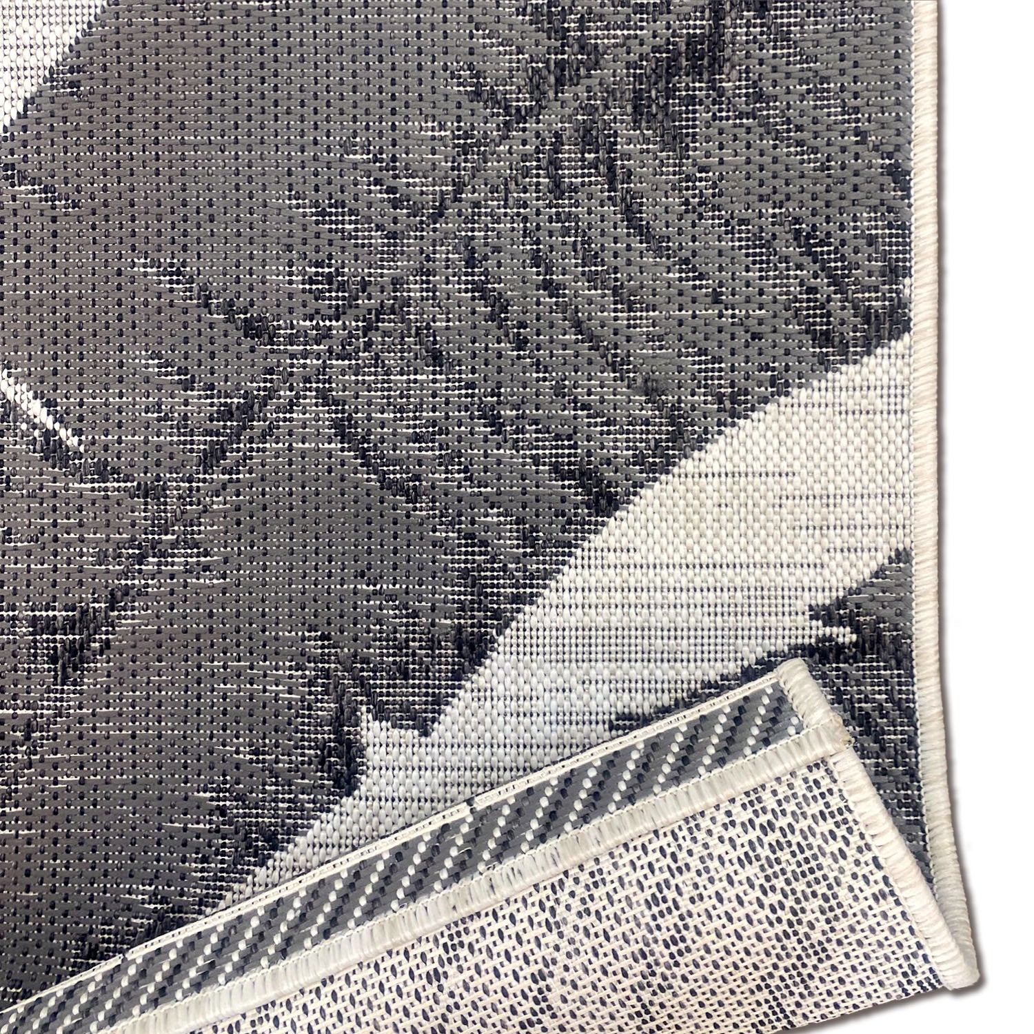 Banana palm Indoor/Outdoor Rug (Charcoal)