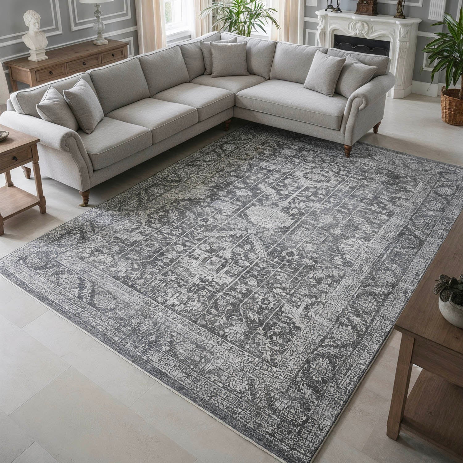 Cleopatra Area Rug (Silver)