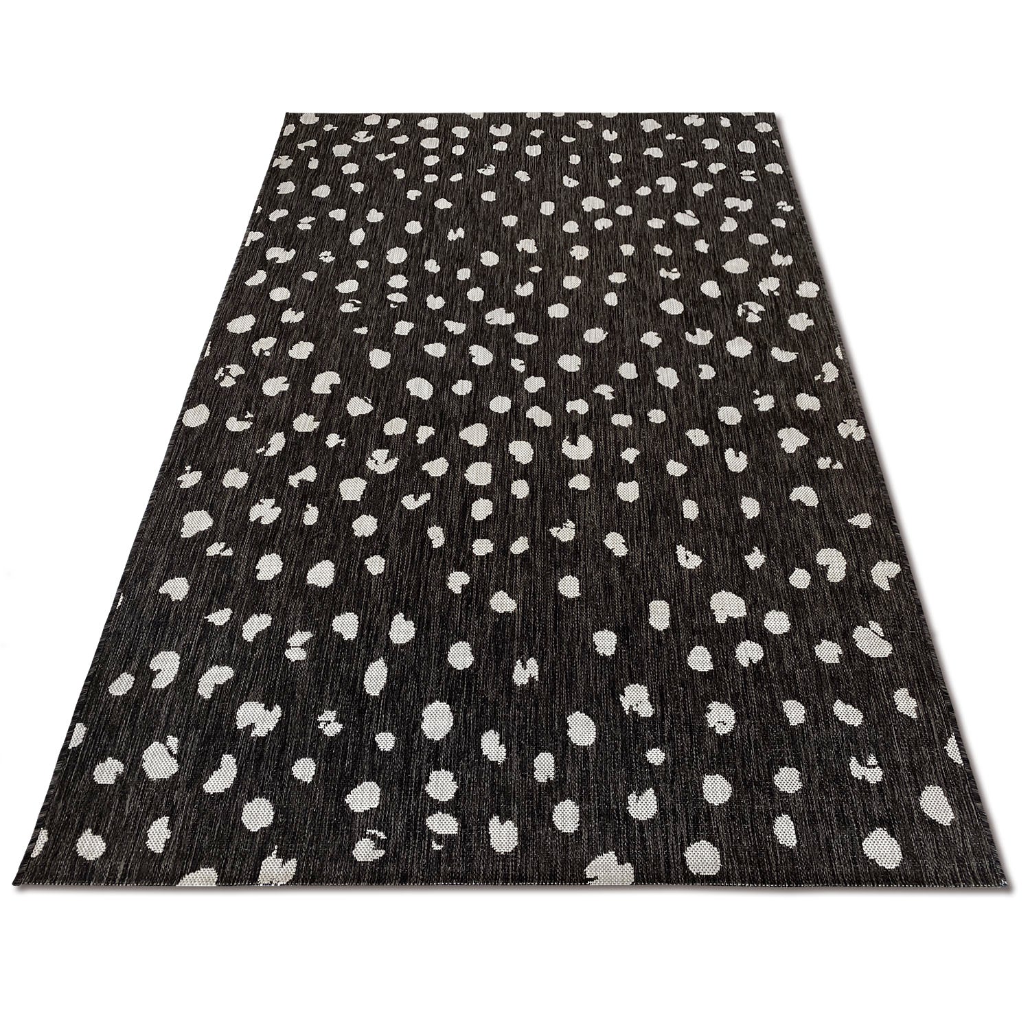 Guinea Fowl Indoor/Outdoor Rug (Charcoal)