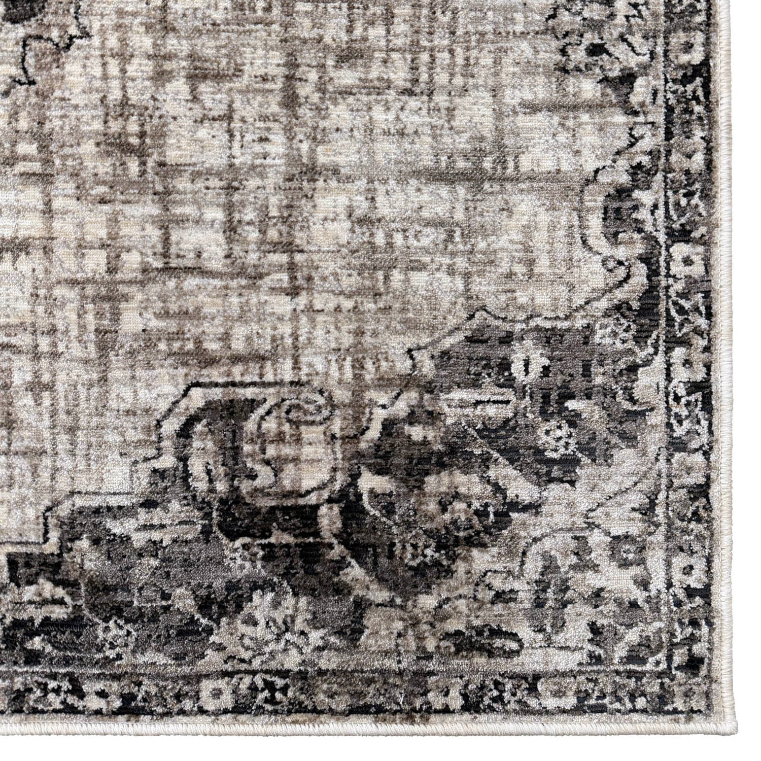 Kian Area Rug (colour Ivory & Ink)