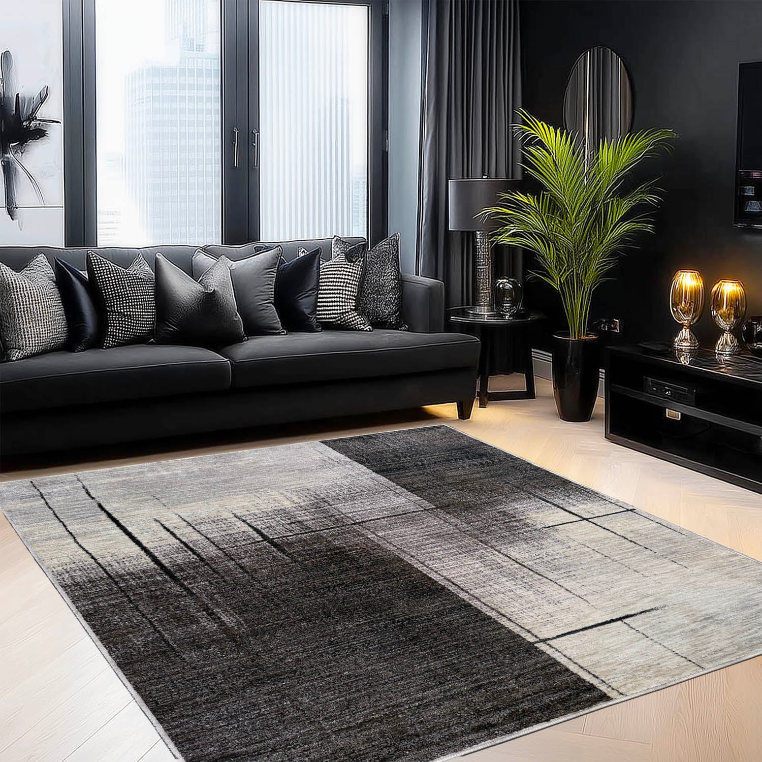Othello Area Rug (colour Charcoal)