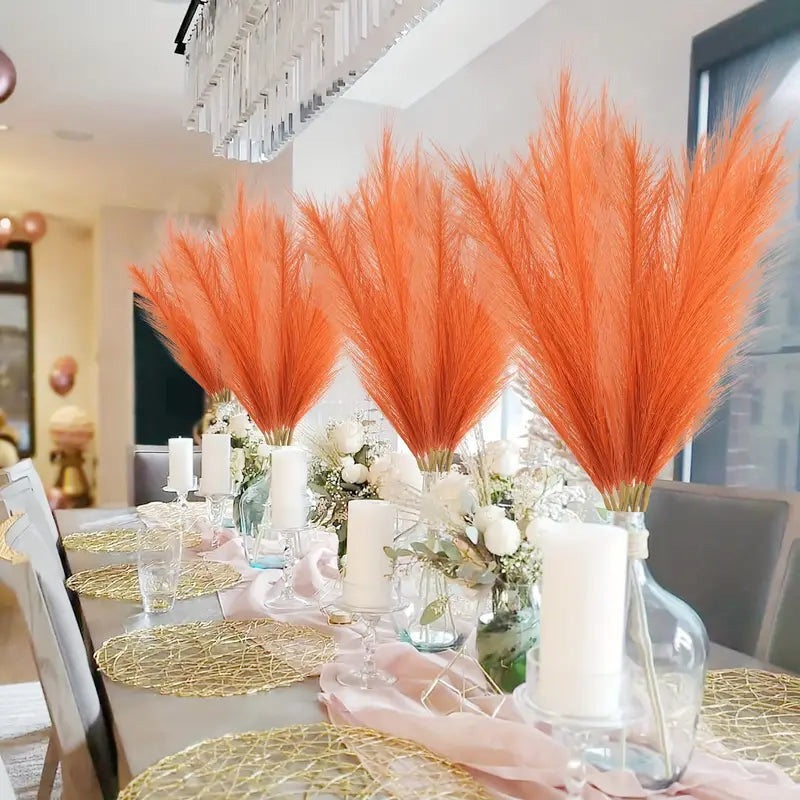 15 Mini Pampas Grass (Pumpkin Colourway)