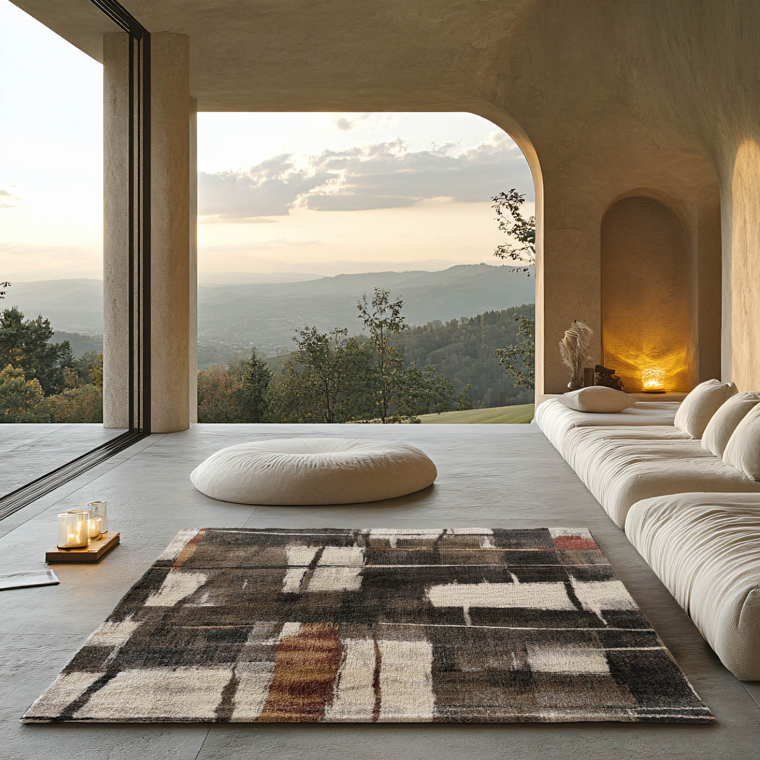 Postmodern - Area Rug (colour Rust)