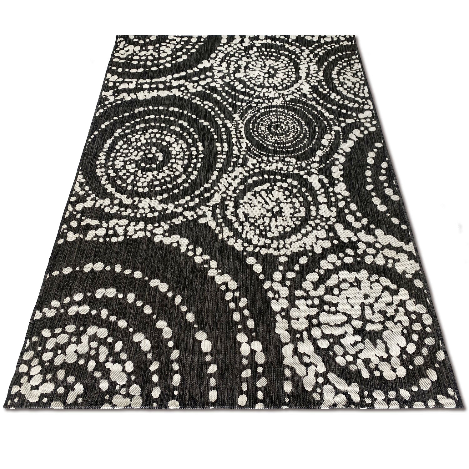 Raindrops Indoor/Outdoor Rug (Charcoal)