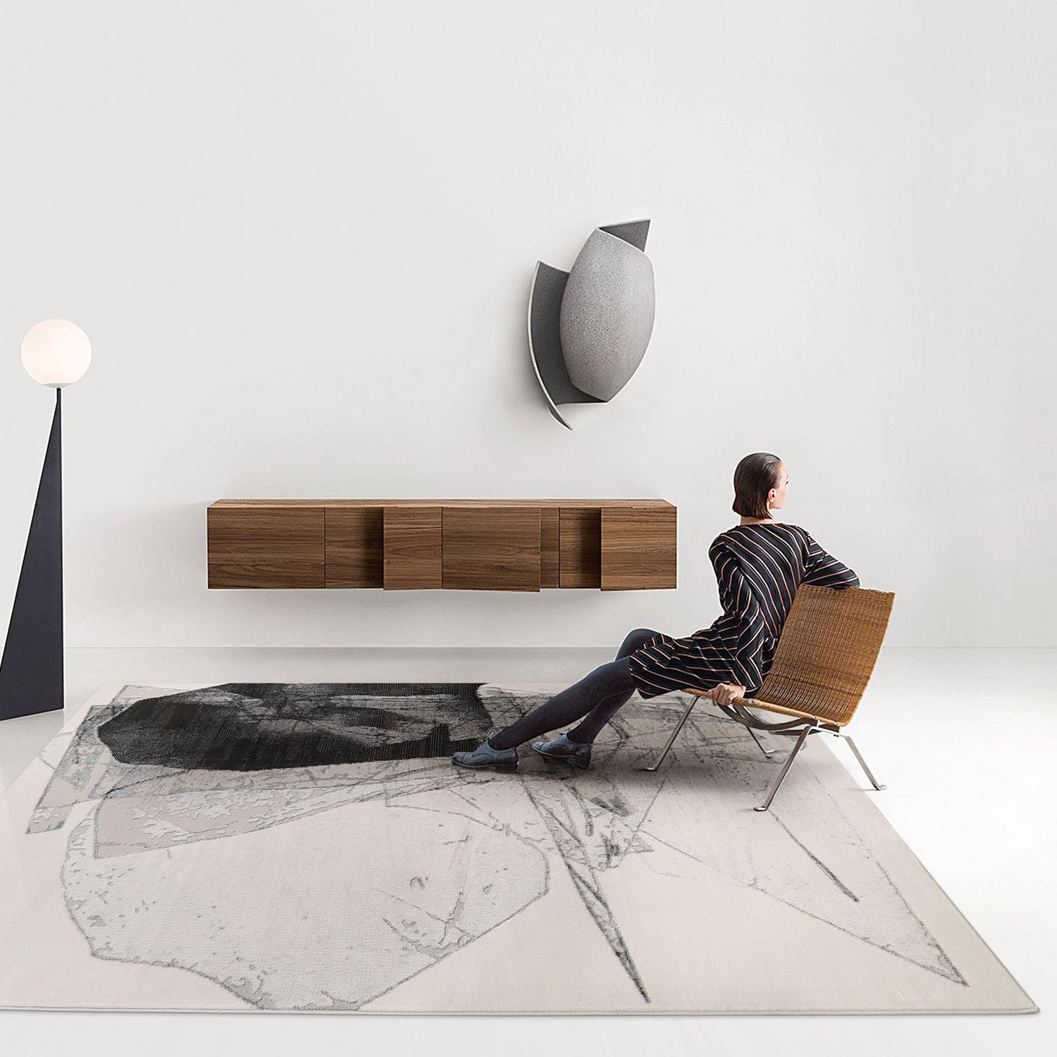 Helsinki Indoor Rug (colour Black/White)