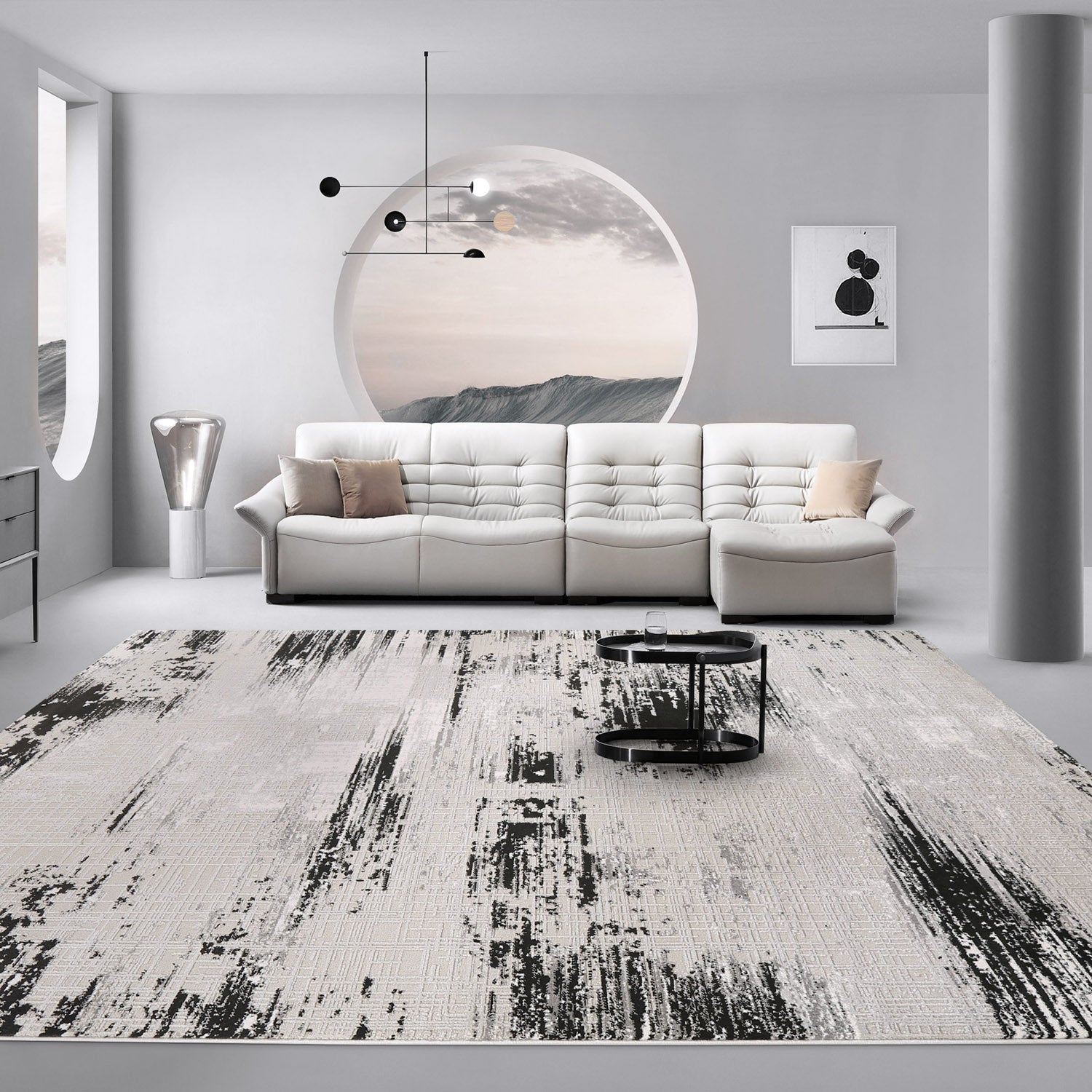 Oslo Indoor Rug (colour Black/White)