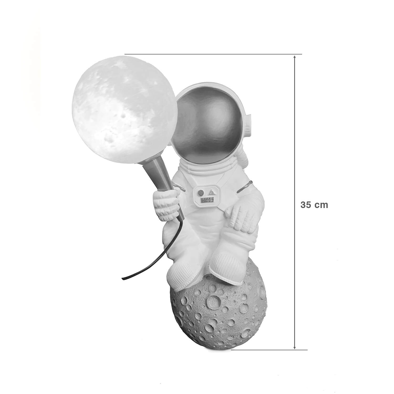 Astronaut Desk Lamp - Sitting on Moon