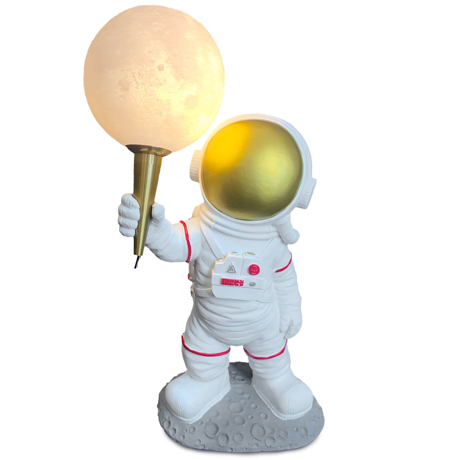 Astronaut Desk Lamp - Standing on Moon Base