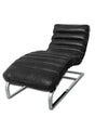 Shongololo Chaise - Black Leather
