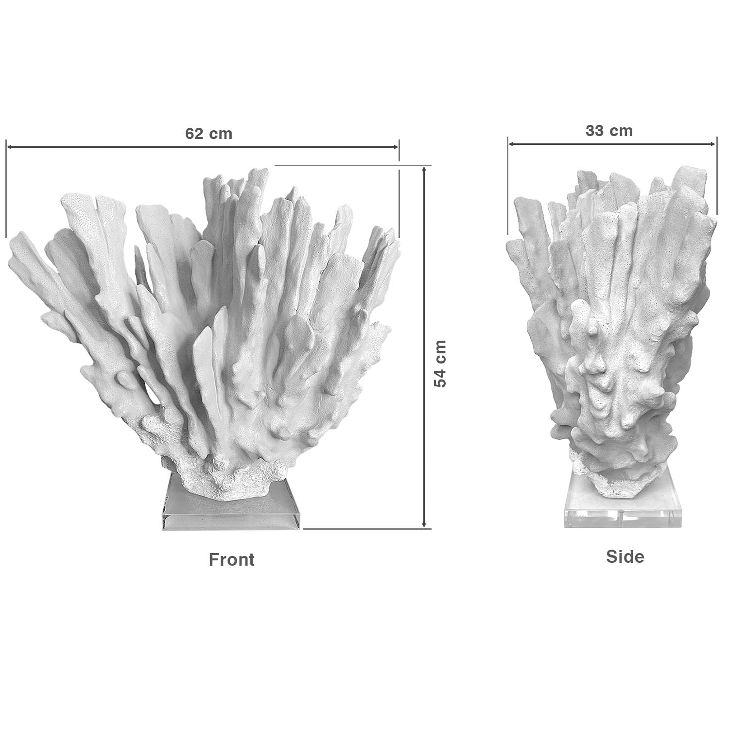 Antler Coral Ornament - Grey