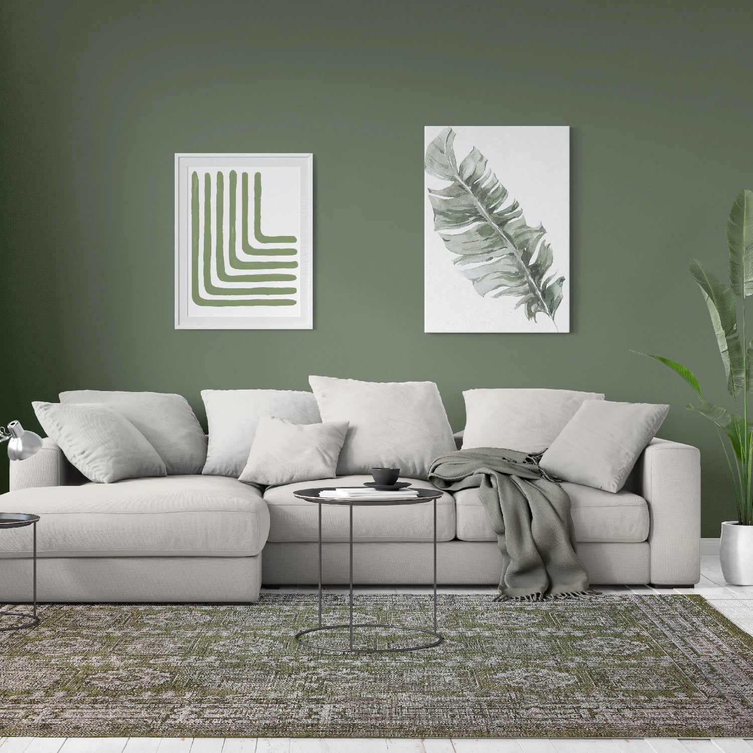 Kandahar Indoor/Outdoor Rug (Green)