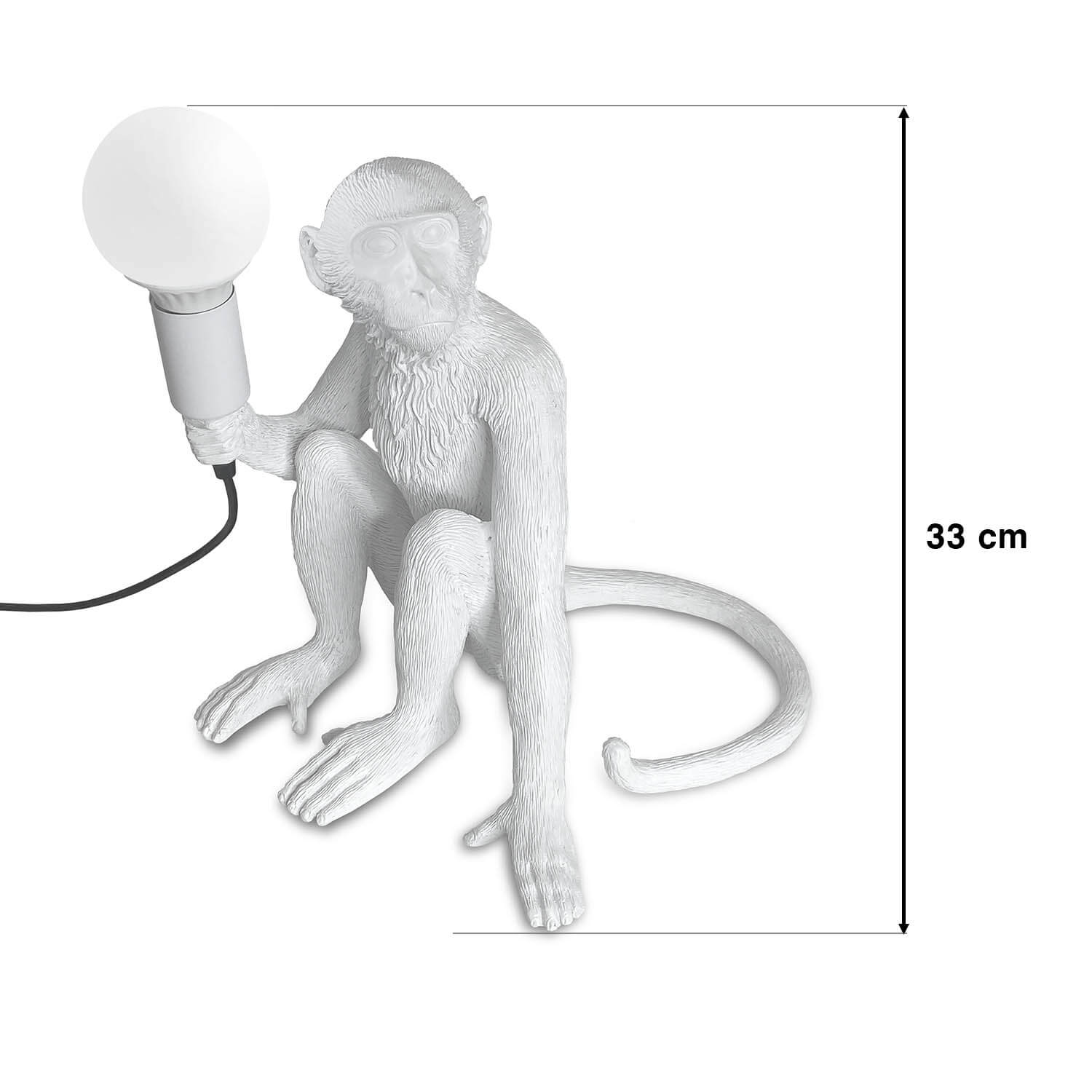 Monkey Desk Lamp (Black - Sitting)