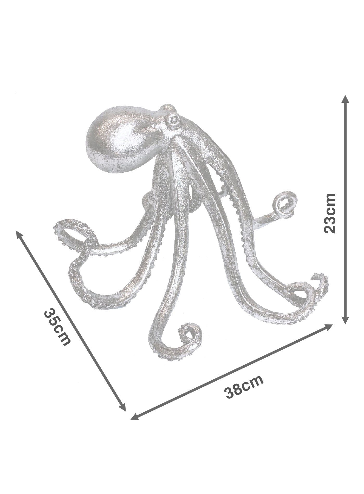 Octopus Ornament - Silver Leaf
