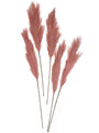 5 Faux Pampas Grass Plumes (Dusty Pink)