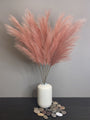 5 Faux Pampas Grass Plumes (Dusty Pink)