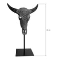 Mini Carved Buffalo Skull - On Stand